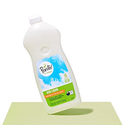 Presto! 95% Biobased Dish Liquid, Mandarin Citrus Scent, 25-ounce bottles (pack of 6)
