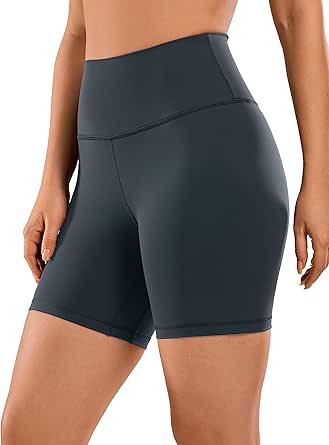 CRZ YOGA Women's Naked Feeling Biker Shorts - 3'' / 4'' / 6'' / 8'' High Waisted Yoga Workout Running Spandex Shorts