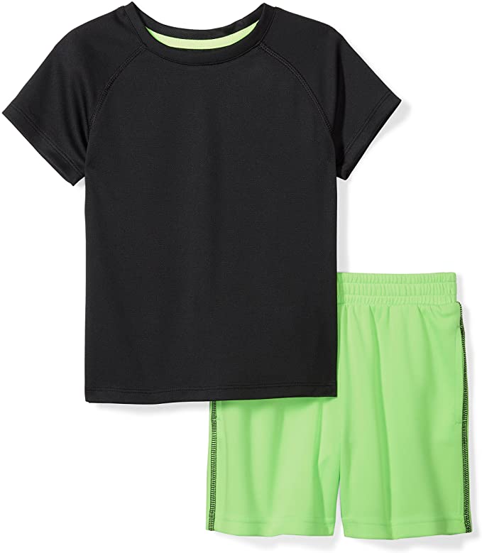 Amazon Brand - Spotted Zebra Boys Active Short-Sleeve T-Shirt and Shorts Set