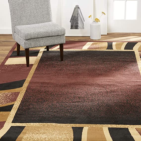 Home Dynamix Lyndhurst Rotana Area Rug, 3'7"x5'2" Rectangle, Brown/Black