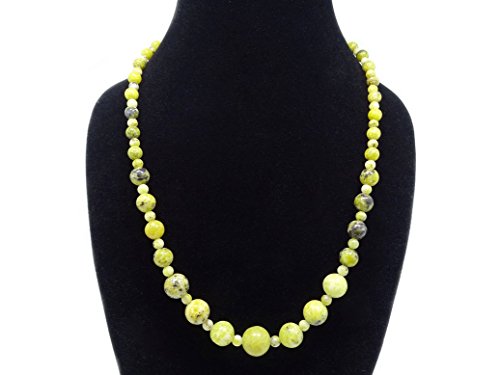 jennysun2010 Handmade Natural Gemstone Beads 4~12mm Graduated Adjustable Necklace Healing