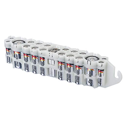 Storacell by Powerpax PBC Original Multi-Pack Battery Caddy, Glow-in-the-Dark Moonshine