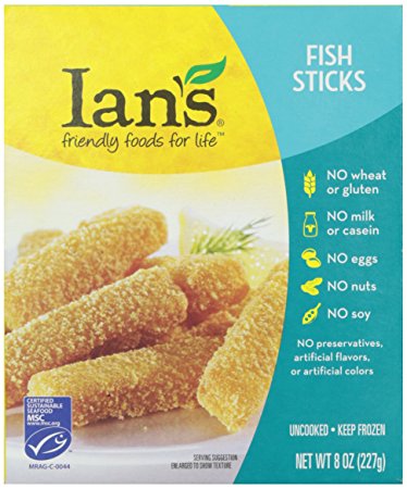 Ian's, Allergen Free Fish Sticks, 8 oz (Frozen)