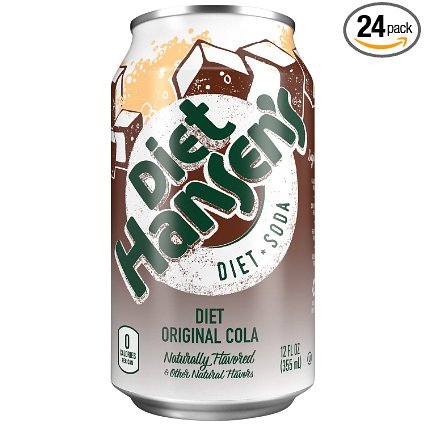 Diet Hansen's Soda (Diet Original Cola, 12 fl oz, Pack of 24)
