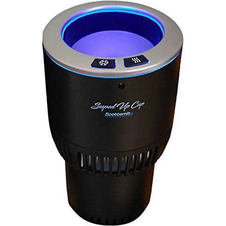 SUPED UP CUP-Cold/Hot Electric Drink Holder 12V, Keeps Your Drink Cool/Warm In Minutes | Plug & Play In: Car Truck SUV RV Boat | Perfect for Commuter/Traveler/Recreation/Worksite   Free eBook (Silver)