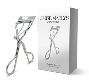 LOUISE MAELYS Silvery Eyelashes Curler Personal Beauty Tools with Replacement Refill Pad