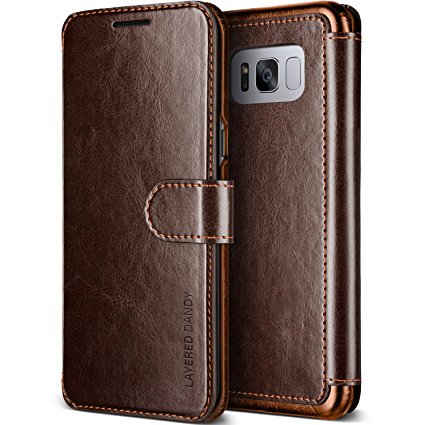 Galaxy S8 Plus Case (Savant Series)(Chocolate Brown) PU Leather Wallet Card Slots Cover for Samsung Galaxy S8 Plus 2017