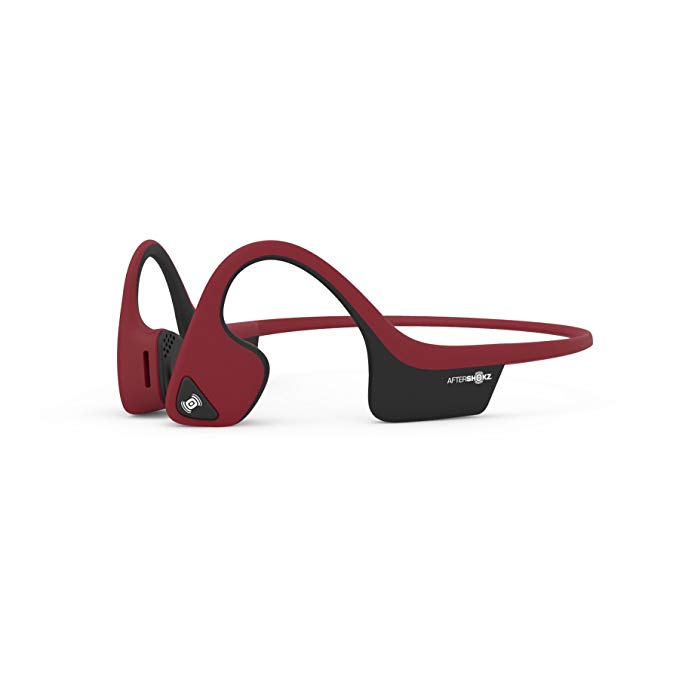 AfterShokz Trekz Air Open Ear Wireless Bone Conduction Headphones, Canyon Red, AS650CR