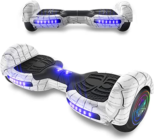 TPS Hoverboard Self Balancing Scooter for Adults and Kids 300W Dual Motor 6.5" Wheels Bluetooth Speaker LED Lights Self Balance Hoverboards Great Gift UL2272 Certified