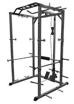 Valor Fitness BD-33 Heavy Duty Power Cage with Band Pegs and Multi-Grip Chin-Up