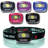 Blitzu i2 - Brightest Headlamp Flashlight with Red LED Light for Kids Men and Women Waterproof - Perfect For Running Walking Reading Camping Home Improvement Projects and Emergency Use