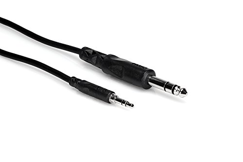 Hosa CMS-110 3.5 mm TRS to 1/4 inch TRS Stereo Interconnect Cable, 10 feet