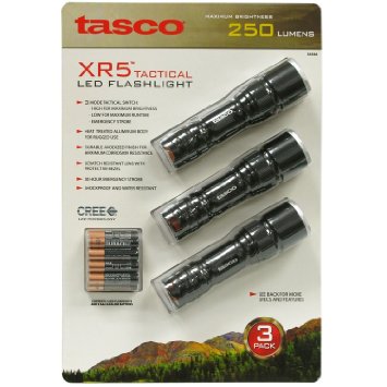 Tasco 250 Lumen 3 Piece Flashlight Set