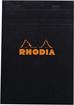 Rhodia Classic French Paper Pads Graph 6 in. x 8 1/4 in. Black