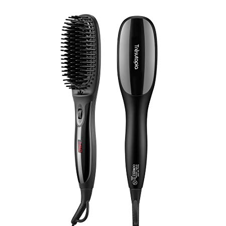 Trèsutopia Ionic Hair Straightening Brush with Fast Heated MCH Technology, Anti-Scald and Temperature Lock Function, 265 °F - 450 °F, 100-240 V Worldwide Voltage