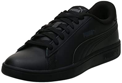 Puma mens Smash V2 L Black-Black Sneakers  - 4 UK (36521506)