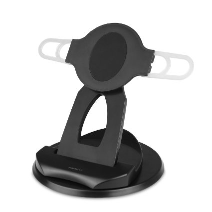 Macally 2-in-1 Desk and Detachable Handheld 360° Rotating Holder Stand for Apple iPad, Galaxy Tab, Kindle Fire, Xoom, Thrive, and other 7-10 Inch Tablets (SpinGrip)