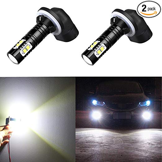 Alla Lighting 881 889 High Power 50W CREE Extremley Bright 6000K Xenon White Fog Lights Lamps Replacement 862 886 894 896 898