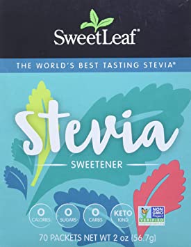 SweetLeaf 100% Natural Stevia Sweetener-70 Packets