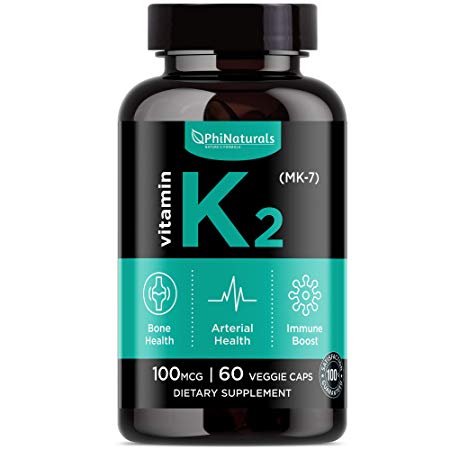 Phi Naturals Vitamin K2 MK-7 100 mg 60 Capsules