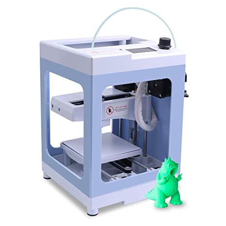 Icstation Mini Desktop 3D Printer, Entry Level Integrated FDM 3D Printer with 1.75mm PLA Filament, Fully Assembled, TF Card, Removable Magnetic Build Plate, for Teens DIY STEM Projects