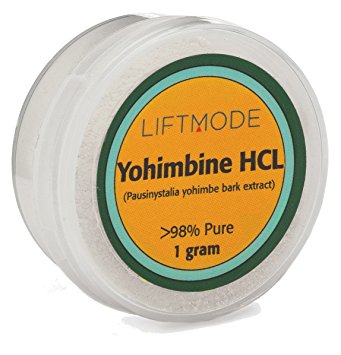 LiftMode Yohimbine HCl Powder 98% Pure - 1 Gram Sample (400 Servings at 2.5 mg) | #Top Libido Bulk Supplement | For Men & Women, Fat Burner, Male & Female Power Powdered Yohimbe Bark Extract, Vegan