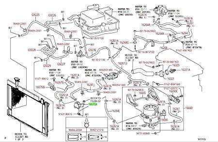 Genuine Toyota 16670-21010 Water Valve Assembly Valve With Bracket