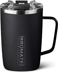 BrüMate Toddy - 16oz 100% Leak Proof Insulated Coffee Mug with Handle & Lid - Stainless Steel Coffee Travel Mug - Double Walled Coffee Cup (Matte Black)