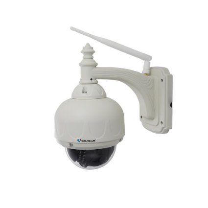 Vstarcam T7833WIP-X3, IP Camera Waterproof Outdoor With 3X Optical Zoom And IR-Cut ,Plug & Play, Pan 355°，Tilt 85° High Definition, H.264 CMOS 1.0MP, 22pcs IR LEDS, 20m IR distance 4.9 MM lens