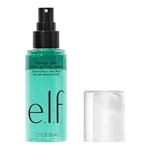 e.l.f. Power Grip Dewy Setting Spray, Ultra Fine Mist Made With Hyaluronic Acid, Grips Makeup For A Hydrated, Dewy Finish, Vegan & Cruelty-Free