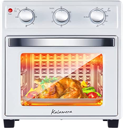 Kalamera Convection Toaster Ovens, 20 Qt Counter-top Air Fryer Toaster Oven Combo, 6-in-1 Mini Air Fryer w/ Auto Shut-Off, 1500W