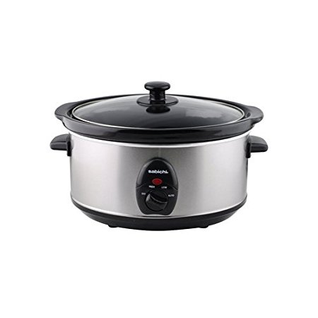 Sabichi 168139 Stainless Steel Electric Pot Multi-Function Slow Cooker, 3.5 Litre