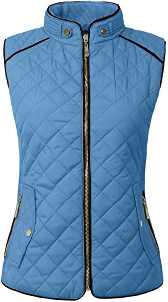 NE PEOPLE Womens Lightweight Quilted Padding Zip Up Vest Gilet(S-3XL)