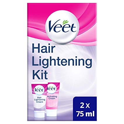 Veet Hair Lightening Cream for Face and Body, 2 x 75 ml