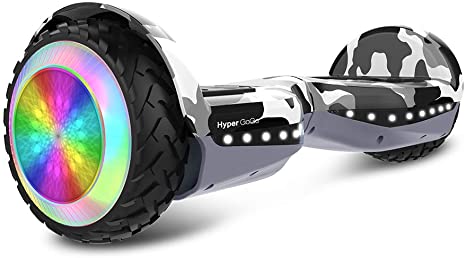 HYPER GOGO Hoverboard, Off Road All Terrain 6.5 inches Hoverboards with Bluetooth Speaker, Colorful LED Light Wheels, UL Certified Self Balancing Scooter