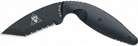 KA-BAR TDI Law Enforcement Knife, Tanto Large - Hard Sheath - Partial Serrated Edge