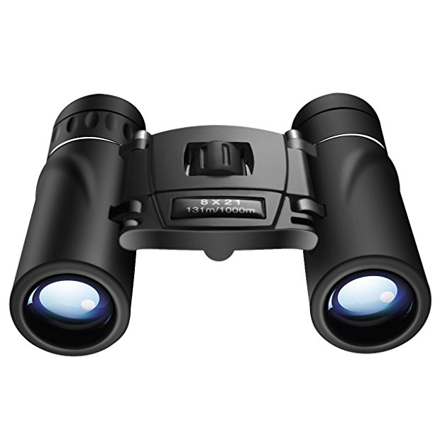 [Update Version]Mini Binoculars, TOPELEK Compact Folding 8x21 Binoculars Portable Telescope Fully Coached for Adults & Kids Bird Watching, Hiking, Safari Sightseeing, Sports Events