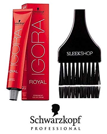 Schwarzkopf Professional Igora Royal Permanent Hair Color (with Sleek Tint Brush) (8-1 Light Ash Blonde)