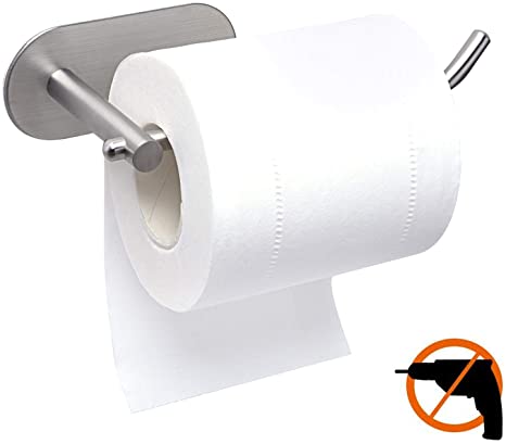 Toilet Paper Holder, Toilet Roll Holder Without Drilling, Self Adhesive 3M Adhesive, 304 Stainless Steel,Matte Finish