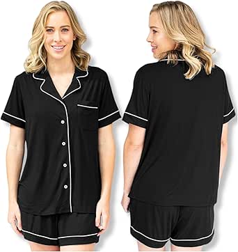 Kindred Bravely Clea Classic Short Sleeve Maternity & Nursing Pajama Set