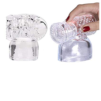 Massager Attachments, Massager Accessories Attachment Silicone- Two Different Styles (Clear)