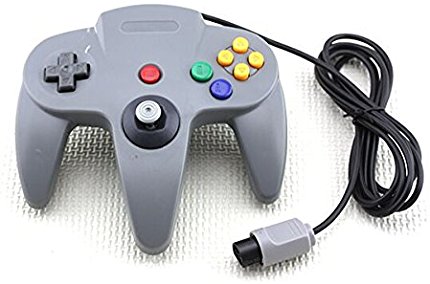 Game Controller Joystick for Nintendo 64 N64 System Pad Mario Kart(Grey)