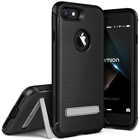 iPhone 8 Case, (Commander - Black) (Tough Heavy Duty Protection) Premium Hybrid Case (Shockproof Rugged Fit) Dual Layered Cover for Apple iPhone 7 / 8 2017 by Lumion