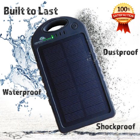 Solar Charger 12000mAh Solar Power Bank Dual USB Ports Portable Solar Battery Charger For Cell Phone iPhone iPad Tablet Laptop Camera Waterproof