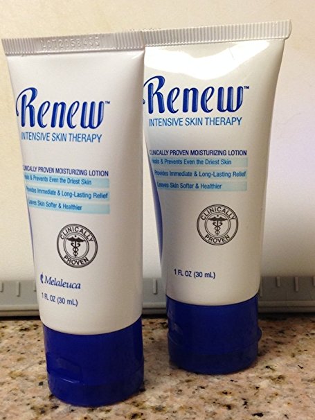 Renew Intensive Skin Therapy Lotion by Melaleuca (2 Pack, 1 oz. each) - Great Sample / Travel Size for Purse, Gym Bag, Vehicle. Dry, Chapped Skin Relief.