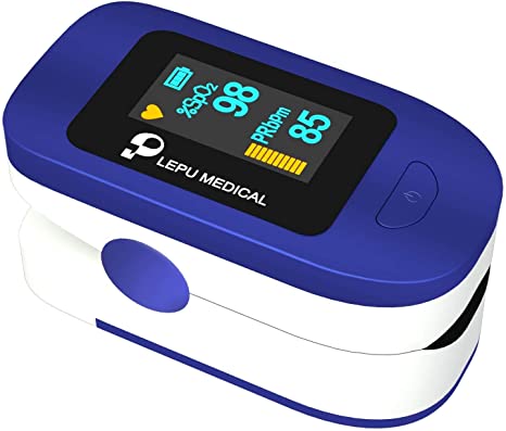 Pulse Oximeter, Oxygen Saturation Monitor with Plethysmograph and Perfusion Index, Heart Rate and SpO2 Levels Oxygen Meter with LED Display, Oxygen Monitor Finger for Adult Child