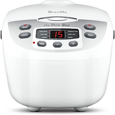 Breville The Rice Box Cooker, White BRC460WHT