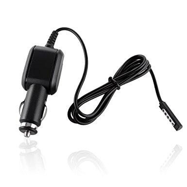 TNP Surface RT Car Charger Cigarette Lighter Adapter 12V 2A Power Supply for Microsoft Surface Windows RT 10.6" Surface 2 Tablet Black