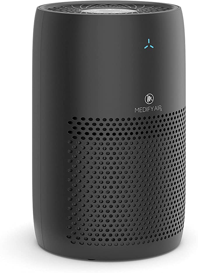 Medify MA-22 Air Purifier with H13 True HEPA Filter | 330 sq ft Coverage | for Allergens, Smoke, Smokers, Dust, Odors, Pollen, Pet Dander | Quiet 99.9% Removal to 0.1 Microns | Black, 1-Pack