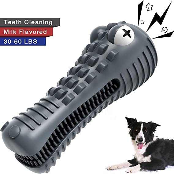 Wisedom Dog Chew Toys for Aggressive Chewers Large Breed Indestructible Tough Durable Dog Toothbrush Toys for Medium Large Dogs Dental Care Teeth Cleaning